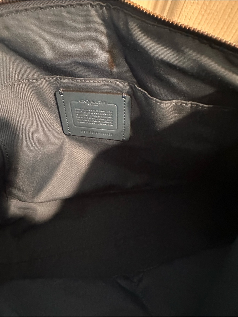 Coach Dark Teal Pebbled Leather Crossbody Shoulder Bag with matching wallet. - Picture 4 of 9